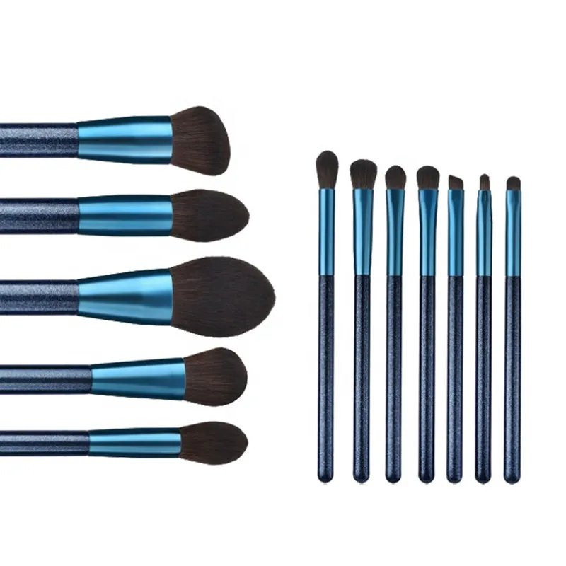 hot sale 12pcs set micro whiskers small grape blue rose makeup brushes