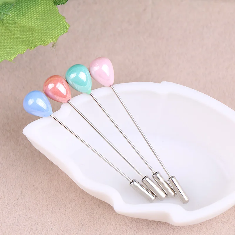 
Fashion multicolor drop brooch muslim women long hijab safety pins 