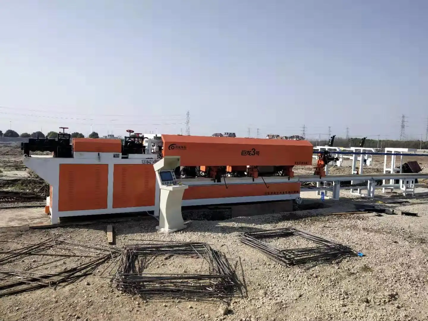 Automatic intelligent CNC steel bar straightening and bending hoop machine