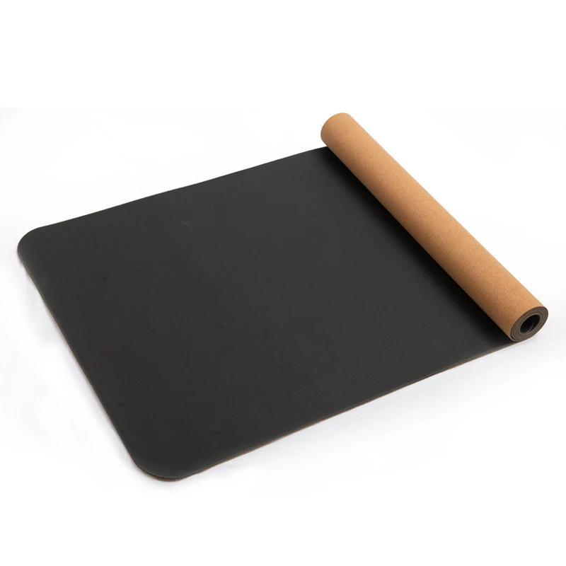 Cork Yoga mat Miska wholesale custom logo design eco friendly Non slip rubber cork gym fitness mattes  kid cork TPE yoga mats