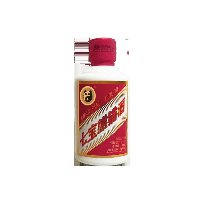 Shanghai Qibao Panda Brand Taste mellow  alcoholic beverage 100ml*5 bottles sause flavor liquor