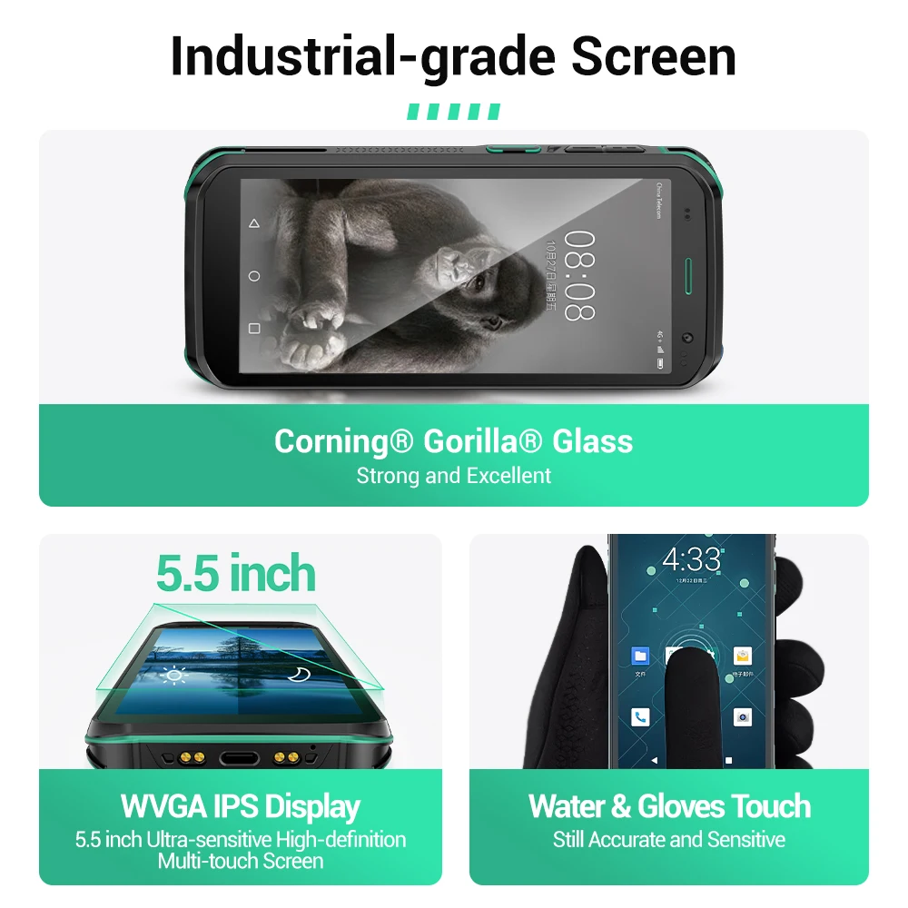 FYJ F9825 5.5' IP68 Waterproof Mobile Computer Data Collector Industrial Rugged Pdas Android 2D Barcode Scanner Handheld Pda