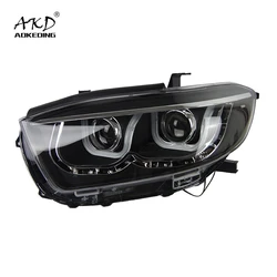 AKD автостайлинг для Toyota Highlander 2009-2011 светодиодные фары DRL линзы динамические биксеноновые в сборе с ангельскими