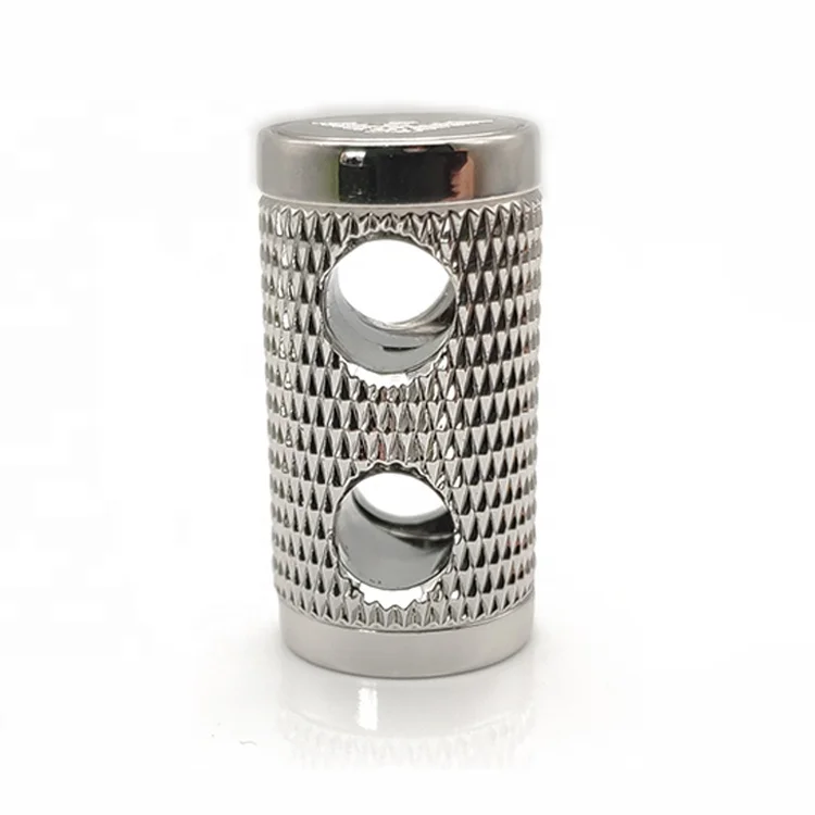 Wholesale Factory Custom Engraved Logo Metal Silver Cord Lock for Coat