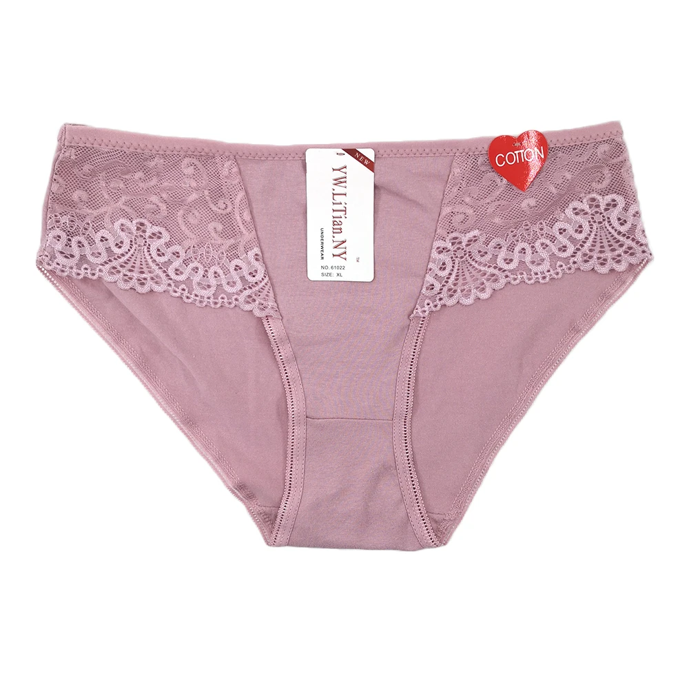 
Professional supplier underwear mix color stock women briefs cotton crotch soft panties 