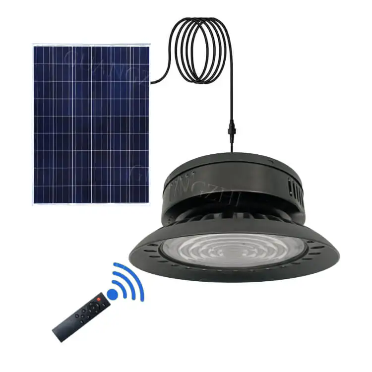 Mono 50W 150W Mutil Emitting Color 30W 60W 100W 150W Canopy 3000K-6500K UFO LED Solar Light for Indoor Garden Parking Shelter