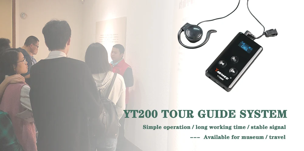 Professional Wireless audio transmitter Tour Guide System for Traveling Museum Visit Conference