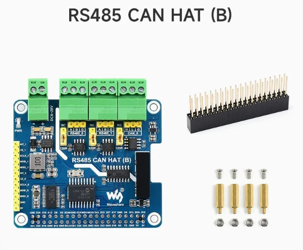FYX Raspberry PI 4B expansion board 2-way RS485 1-CAN interface SPI communication Industrial-grade band isolation RS485 CAN HAT