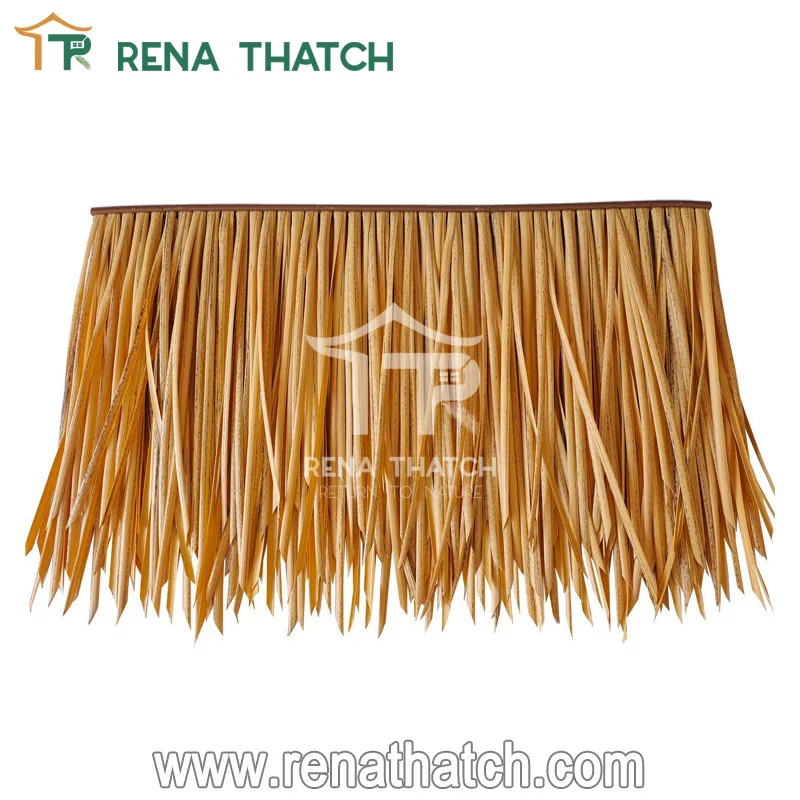 Plastic fire retardant synthetic straw artificial Nylon thatch roof tile synthetic thatch roof