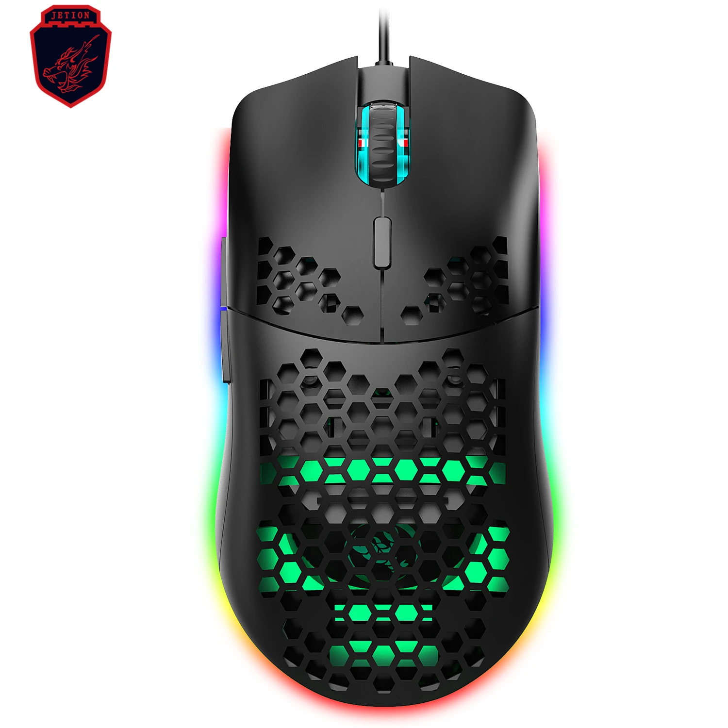 
2020 New Design Hollow Lightweight RGB Computer Gaming Mouse Factory price OEM &ODM with Hot sale mouse For professional gamer 