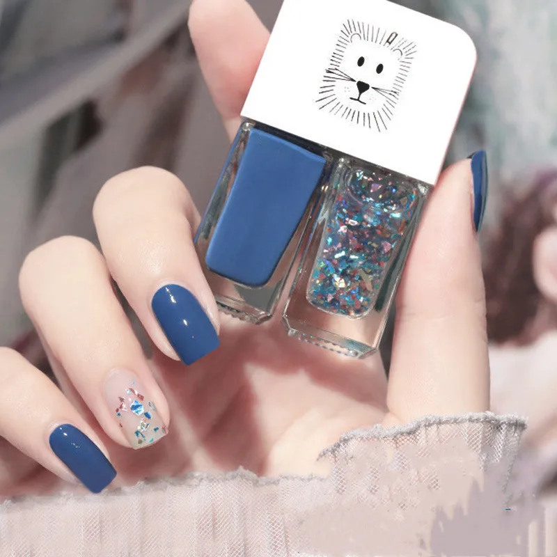 RTS New design spring and summer twin nail polish wholesale non-tearable cross-border nail polish free baking nail art