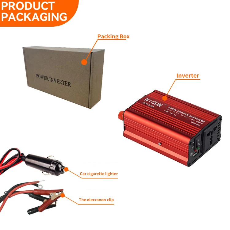 Wholesale Power DC to AC Inverter 500/800/2200/3000/5000W 12/24Vdc to 110/220Vac Intelligent Vehicle Power Inverter
