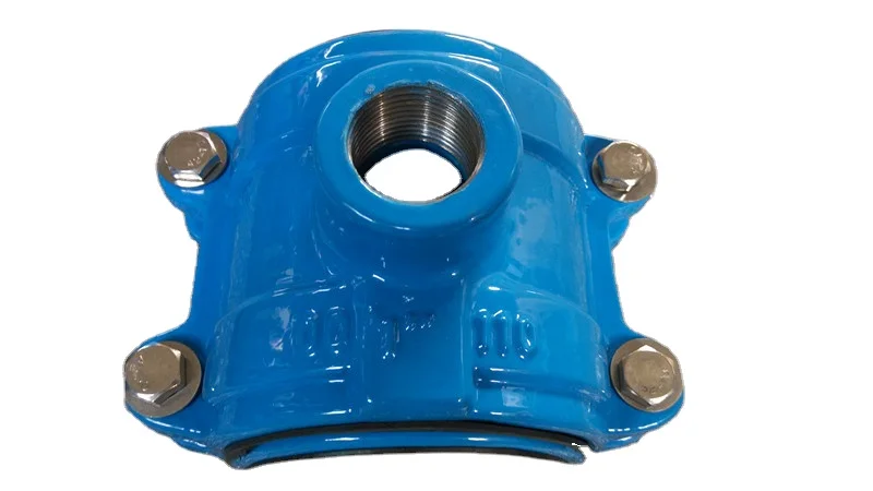 ductile iron saddle clamp for pvc pe pipe