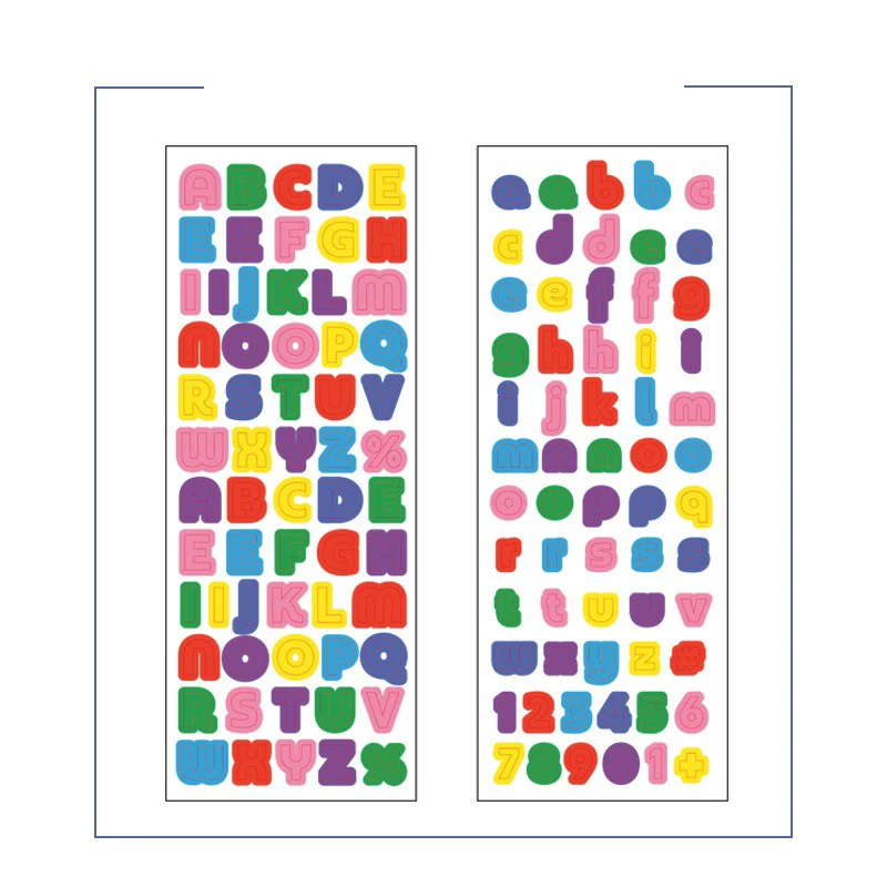 Colorful Alphabet Sticker Sheet Custom Vinyl Letter Number Stickers Alphabets Labels for Mailbox Signs Window Door Cars