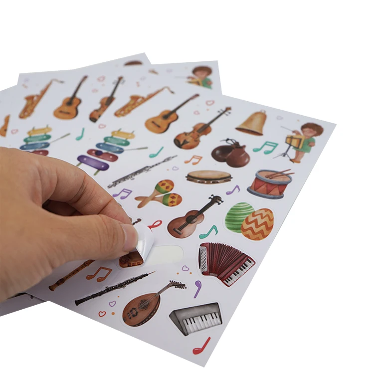 custom individual waterproof cute a4 a5 vinyl pvc kiss cut stickers high quality adhesive printing on sheets