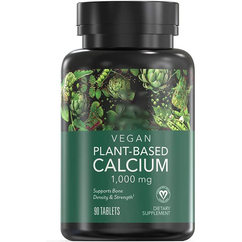Plant fusion Vegan Calcuim Capsules Support Bones Density Strength 1000mg Supplement