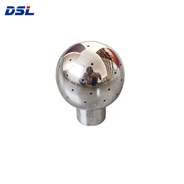 Sanitary DN25 SS316 Fixed Spray Cleaning Ball Hygienic Static Sprayer Welded Stainless Steel Spray Ball