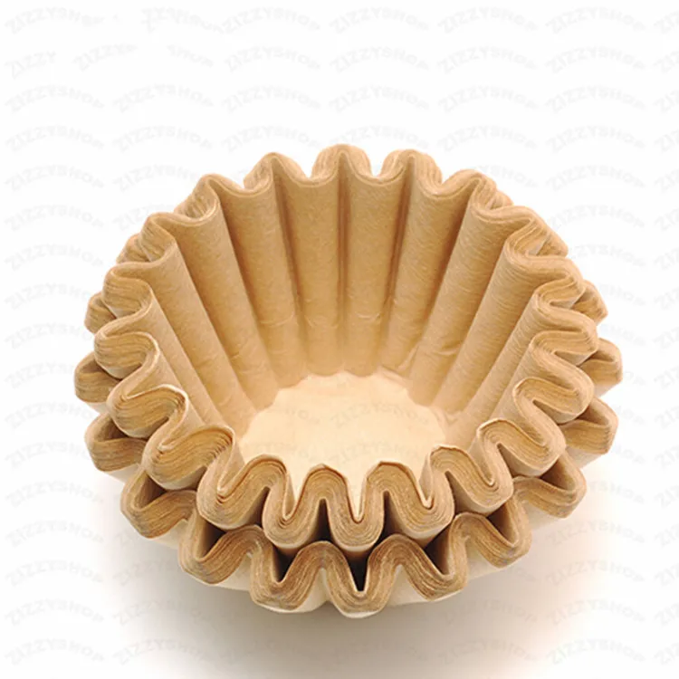 Hot selling bowl shape wave shape filter coffee filter paper brown color for coffee
