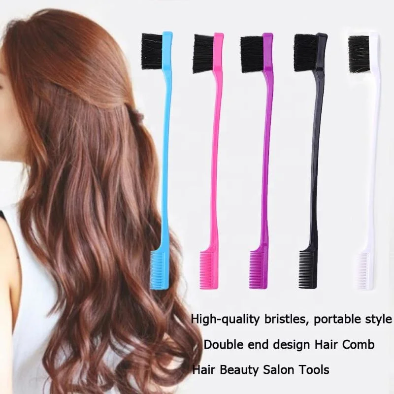 Wholesale Double Sided Edge Control Brush for Hair Beauty Salon Hairdressing Tools