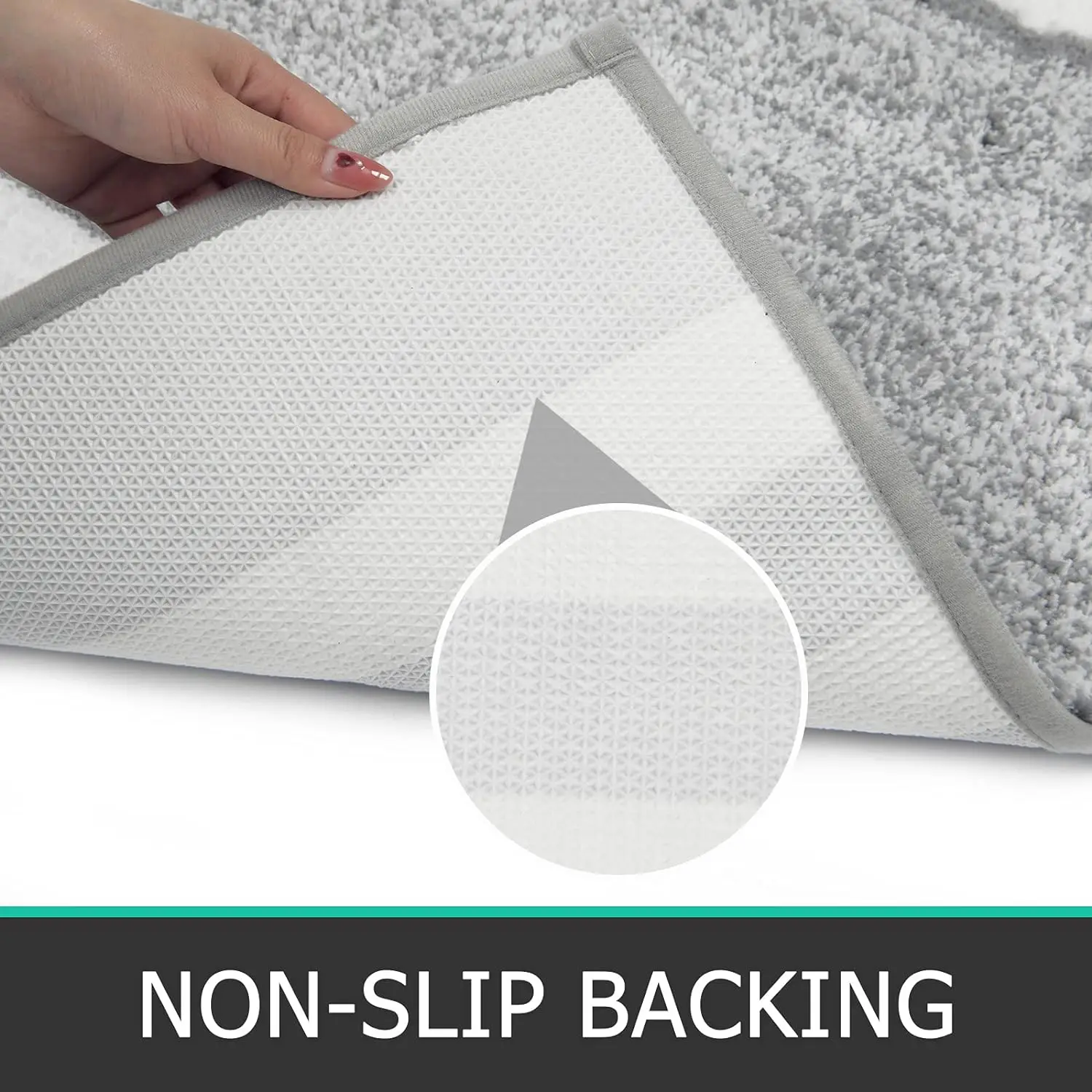 Bathroom Rugs Sets 3 Piece Absorbent Bath Mats for Bathroom Non Slip Shaggy Microfiber Bath Rugs