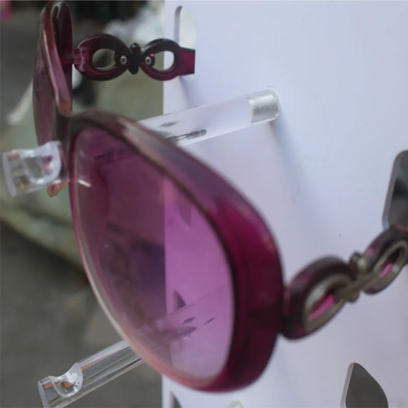 Acrylic  Plastic Panel Wall Mounted Flat Display Racks For 13 Pairs Eyewear Glasses