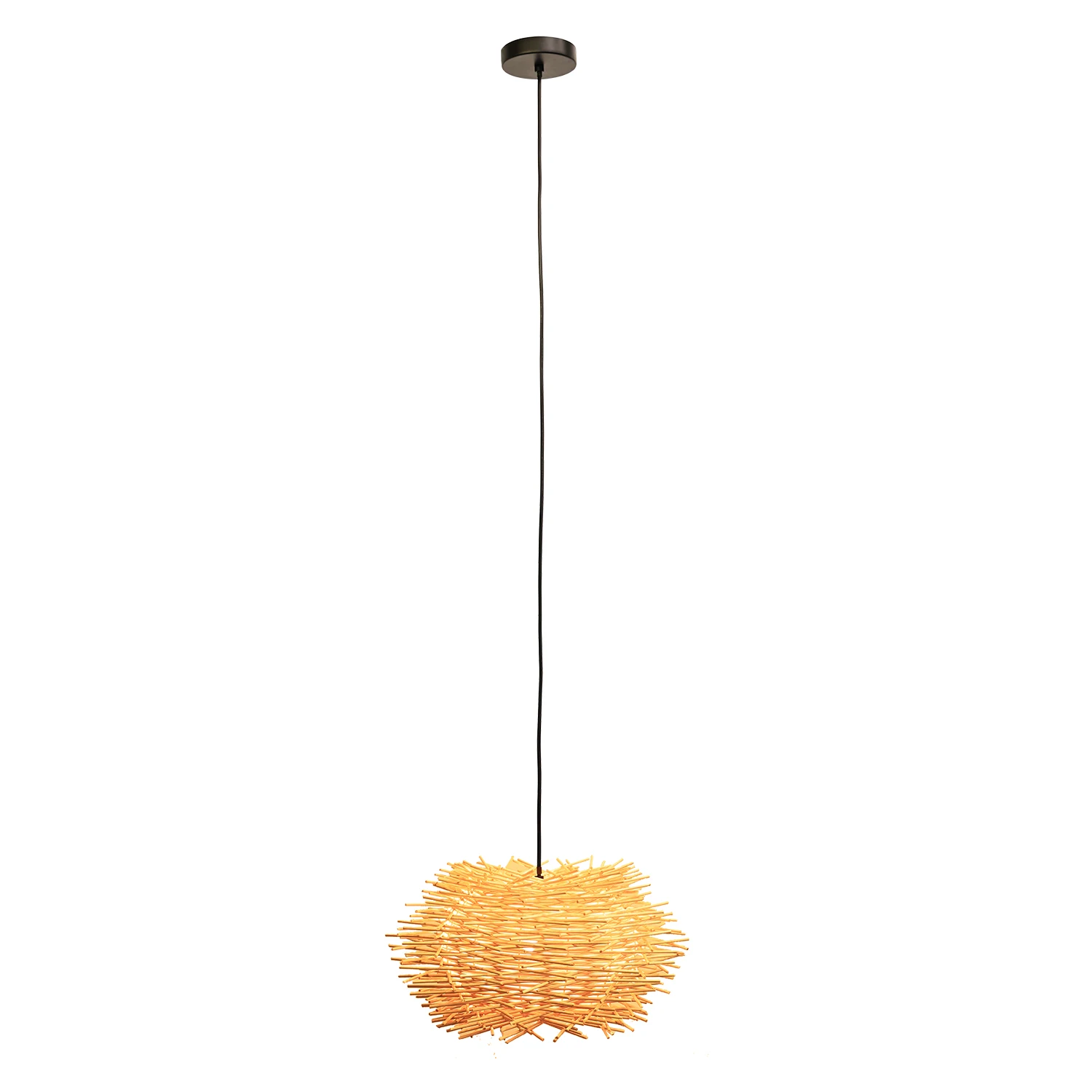 Handmade Wicker Vintage indoor decoration hanging Lamps Rattan Pendant Light Bamboo Weaving Lamp Pendant Lighting