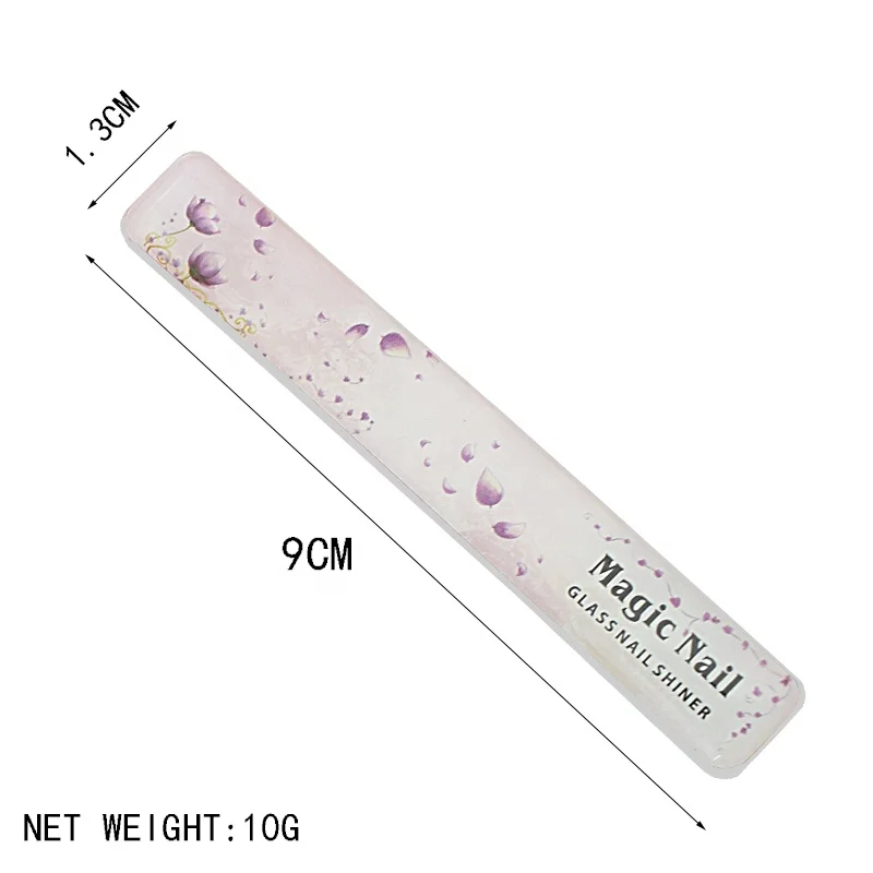 Low MOQ Nano technology glass magic nail shiner with colorful printed