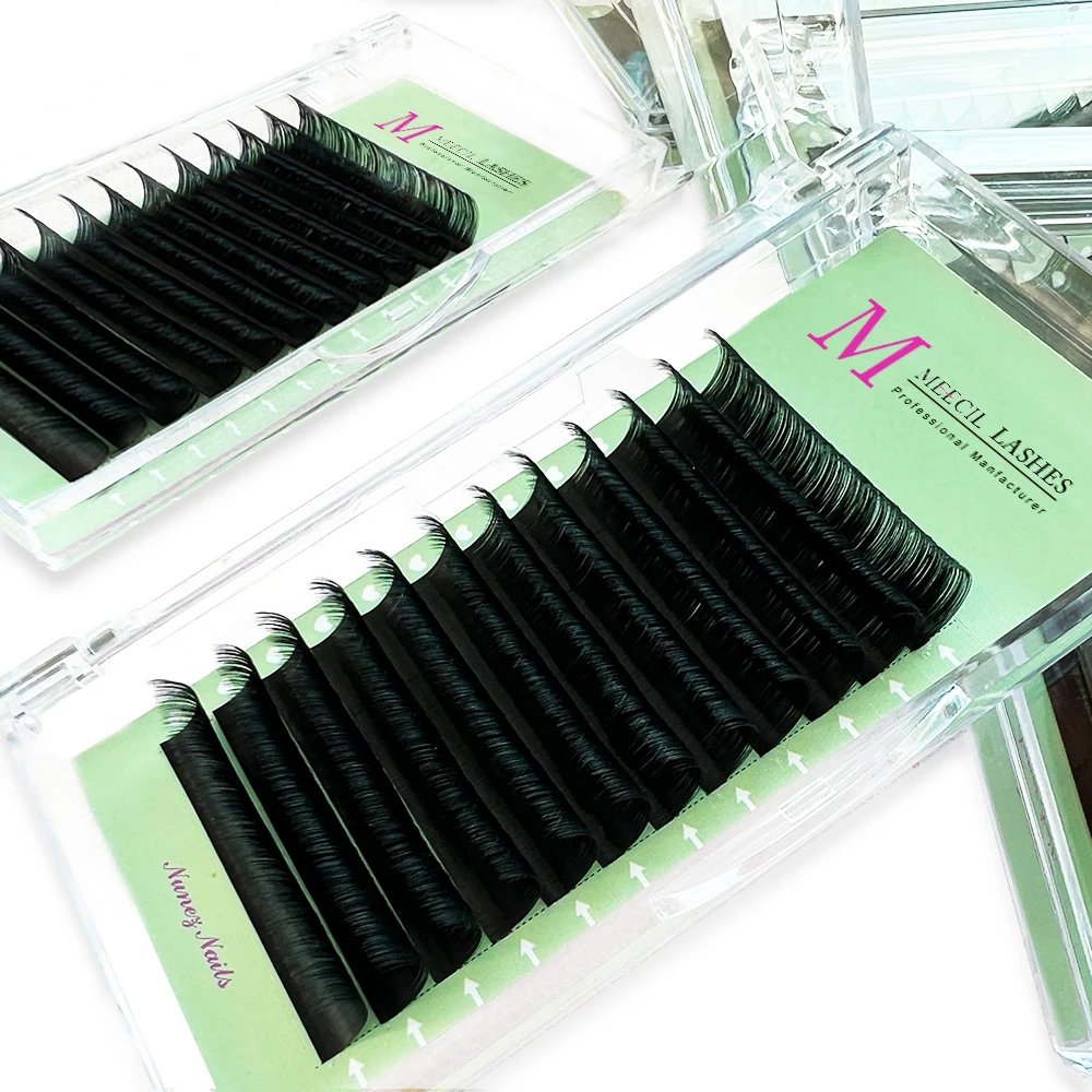 Full Mink Cashmere Dark Matte Russian Mixed Fluffy Volume Handmade Lash Trays Volume Eyelashes wholesale