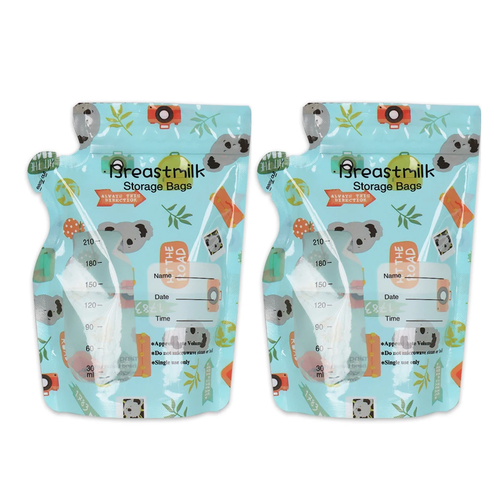 Color printing milk storage bag breast milk fresh-keeping bag disposable large capacity breast milk refrigerated storage bag