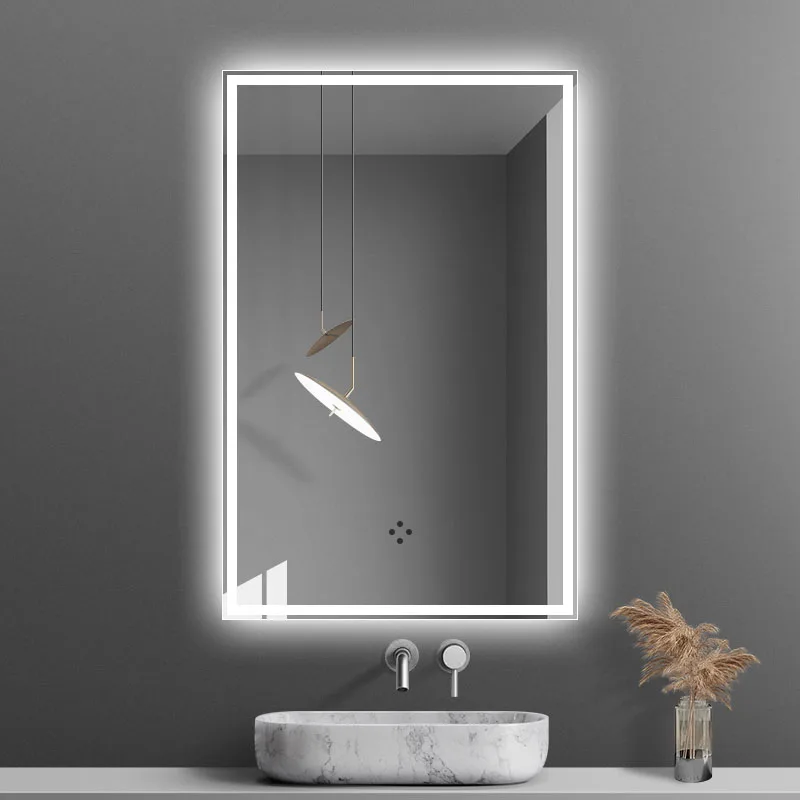 hotel led wall mirrors frameless bath mirrors bathroom lighted glass mirror with light waterproof