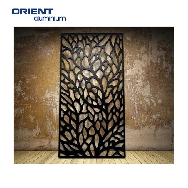 Modern outdoor laser cut metal panel corten steel decorative garden fence screen panels metal art decor garden