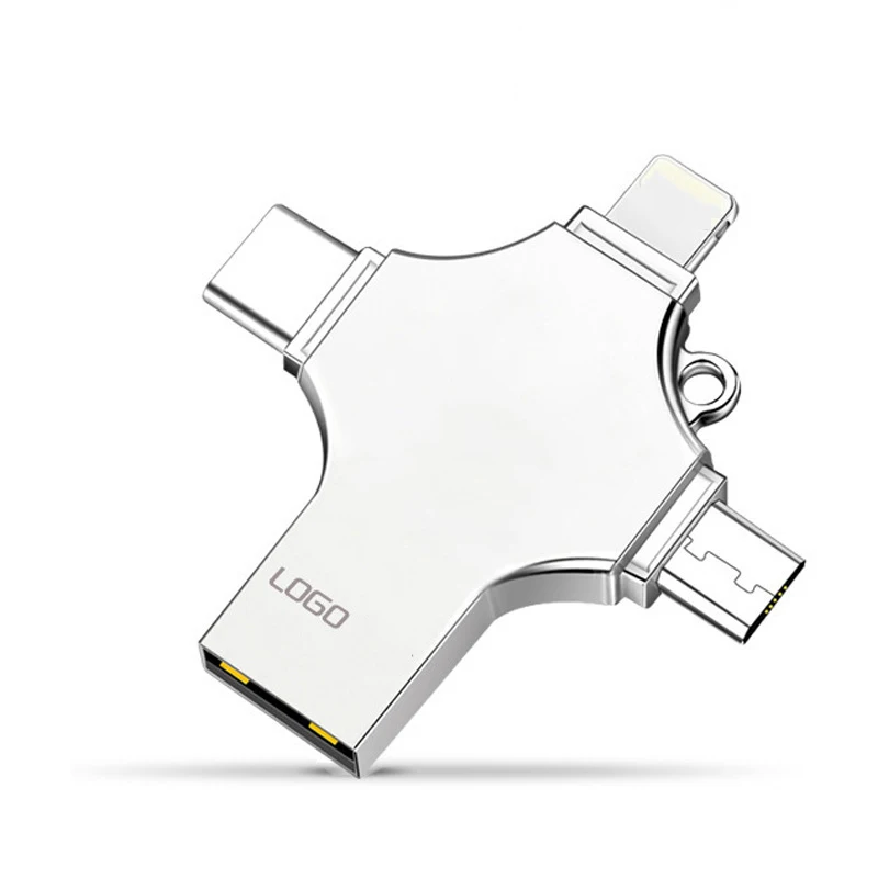 4 In 1 Usb Otg Flash Drive,Usb 3.0 External Storage For Iphone for Ios Android Windows for Samsung Phones Type C USB pendrive