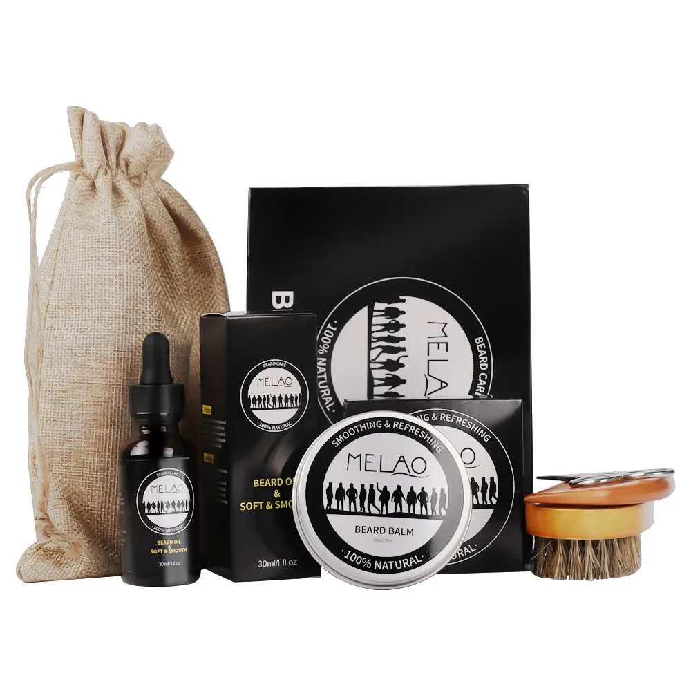 
Private Label Beard Growth Kit Growth Beard Oil Serum Roller Beard Cream Care Sets Gift Packing  (62446111316)