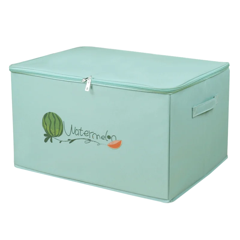 High Quality Foldable Fabric Storage Boxes Fashion Print Cute  Oxford Fabric Cube Kids Zipper Storage Box For Home Organizer Wit