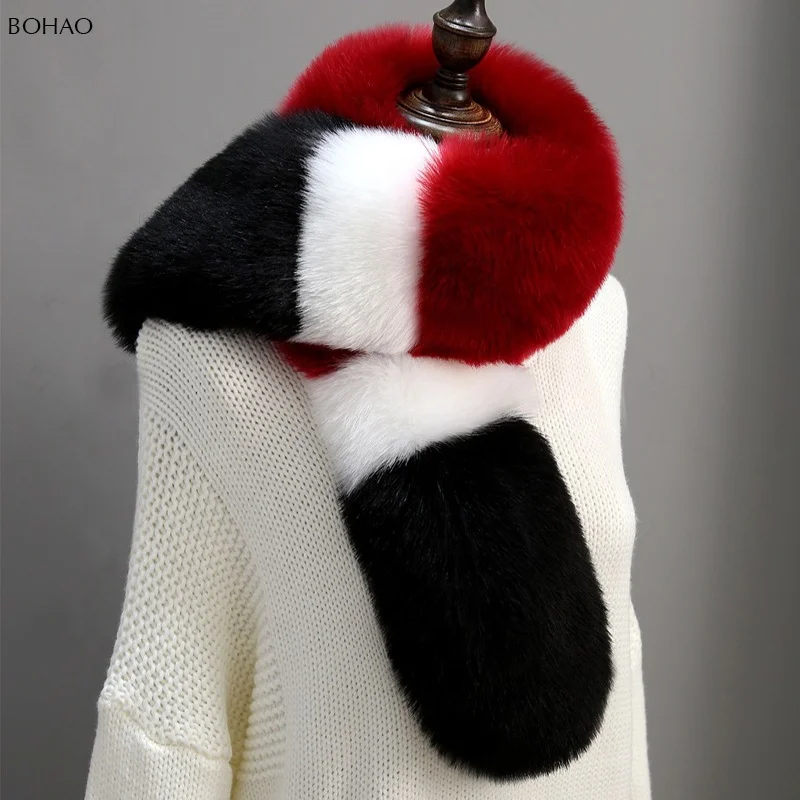 Воротник из искусственного меха лисы, много цветов на выбор