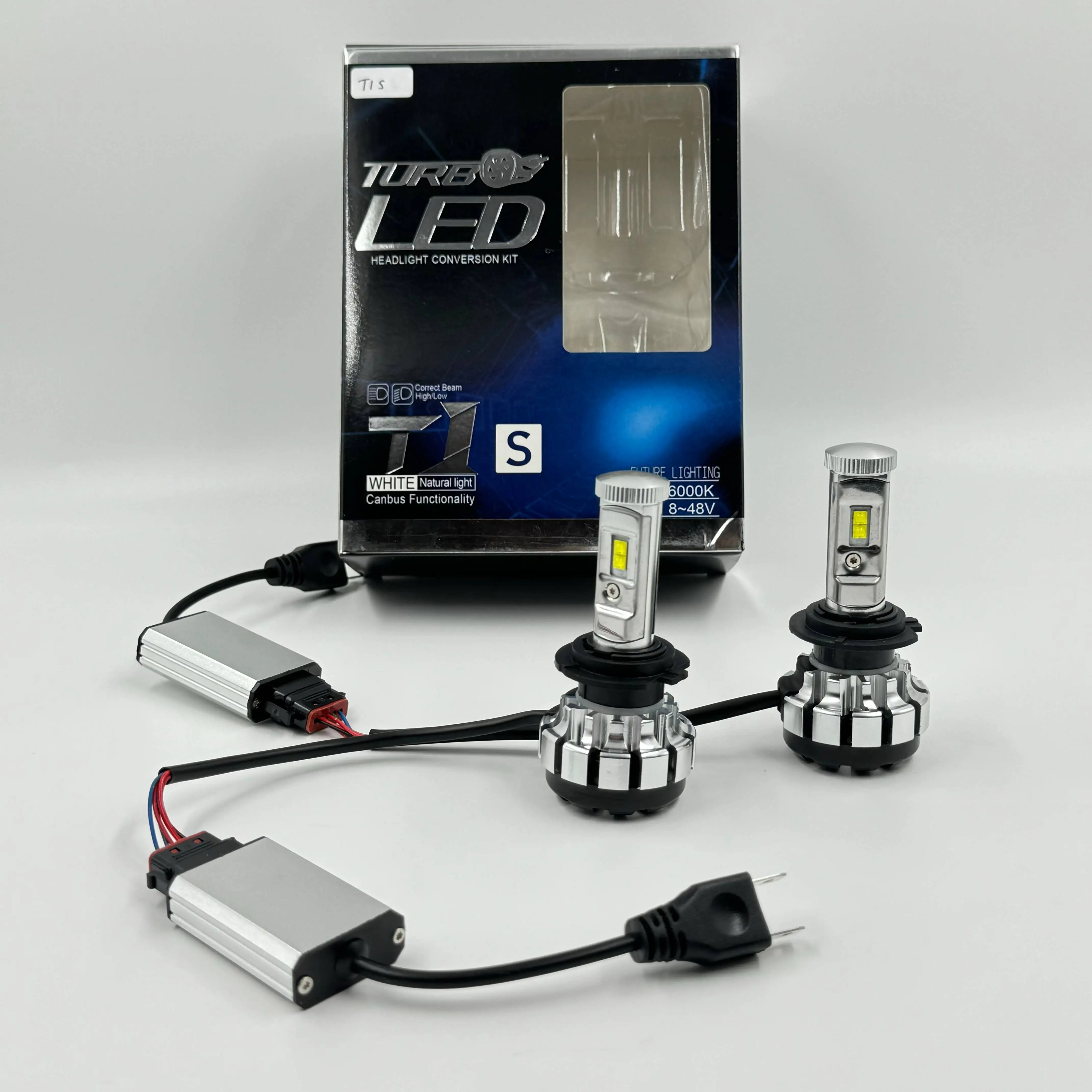 T1S Super Brightness Waterproof IP67  h7 h4 auto led headlights 6000K 9004 bulb for cars Auto Car Lighting System