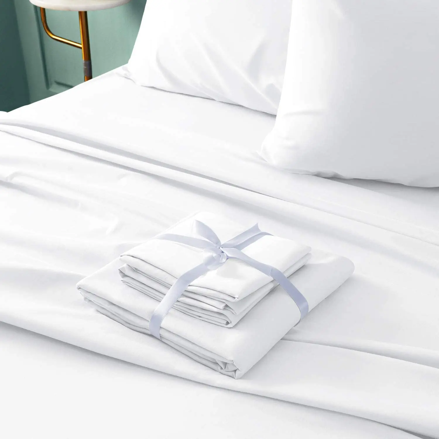 5 Star White Hotel Linen Bed Sheet Set 3/4pcs Bedding Set Cotton Embroidery Duvet Covers