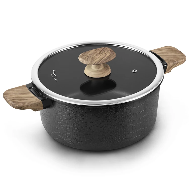 Nonstick Cookware Set Die Cast Aluminum 5-Piece Induction Pots And Pans Sets With Lids for Kitchen