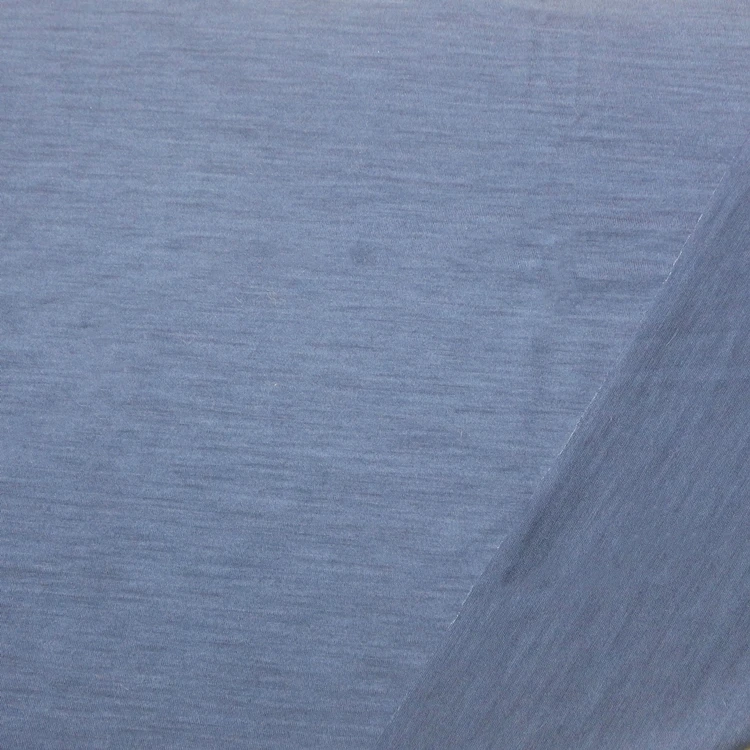 Merino Wool Single Jersey Fabric Knit Weft Wool Cloth Yarn Dyed Mercerize Merino Wool Single Jersey Fabric for T Shirt Garment