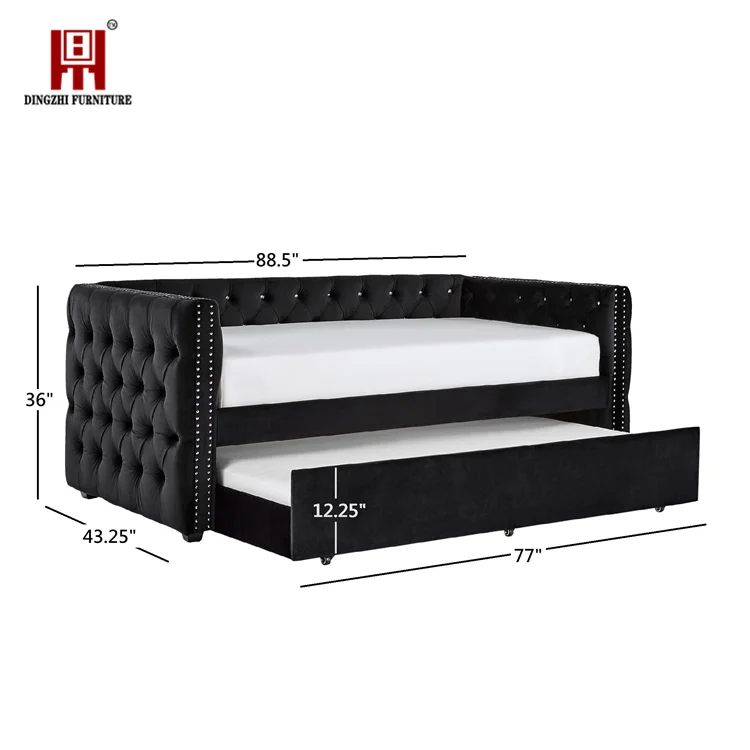
Dingzhi 2019 современная деревянная кожаная гостиная дневная кровать 