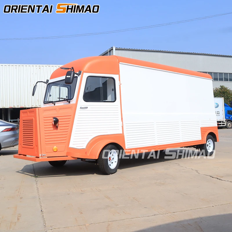 Oriental Shimao Street Vending Retro Vintage Mobile Hot Dog Fast Pizza Food Cart Car Electric Fast Food Trucks to Sell Food