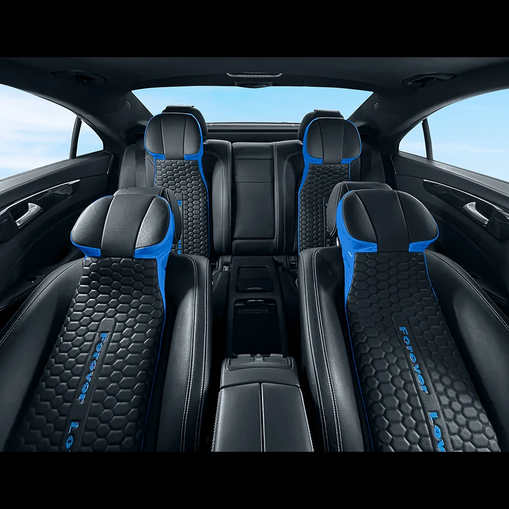 Factory Custom 3D Embroidery Car Headrest Pillow Waist Cushion Seat Cover For Tesla