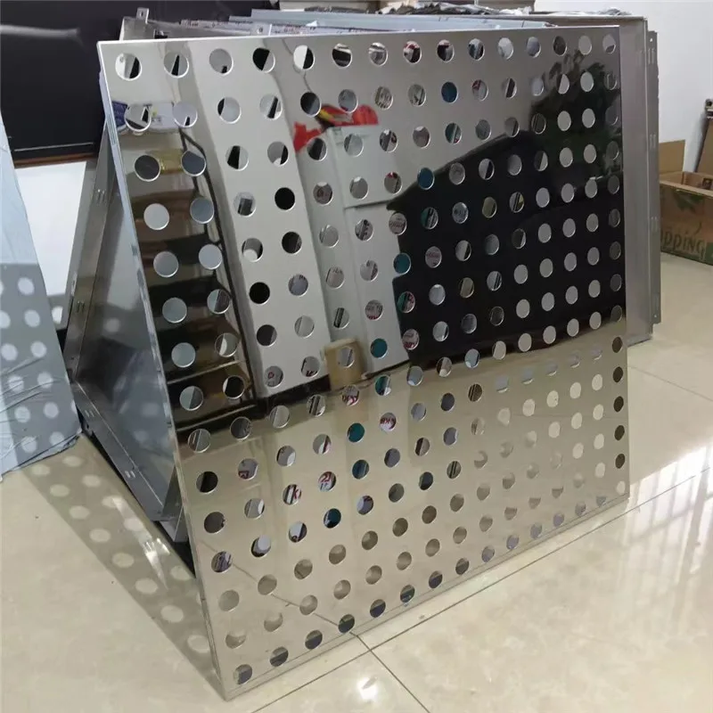 600x600 Stainless Steel Ceiling Panel mirror 304 Perforated Clip In Ceiling