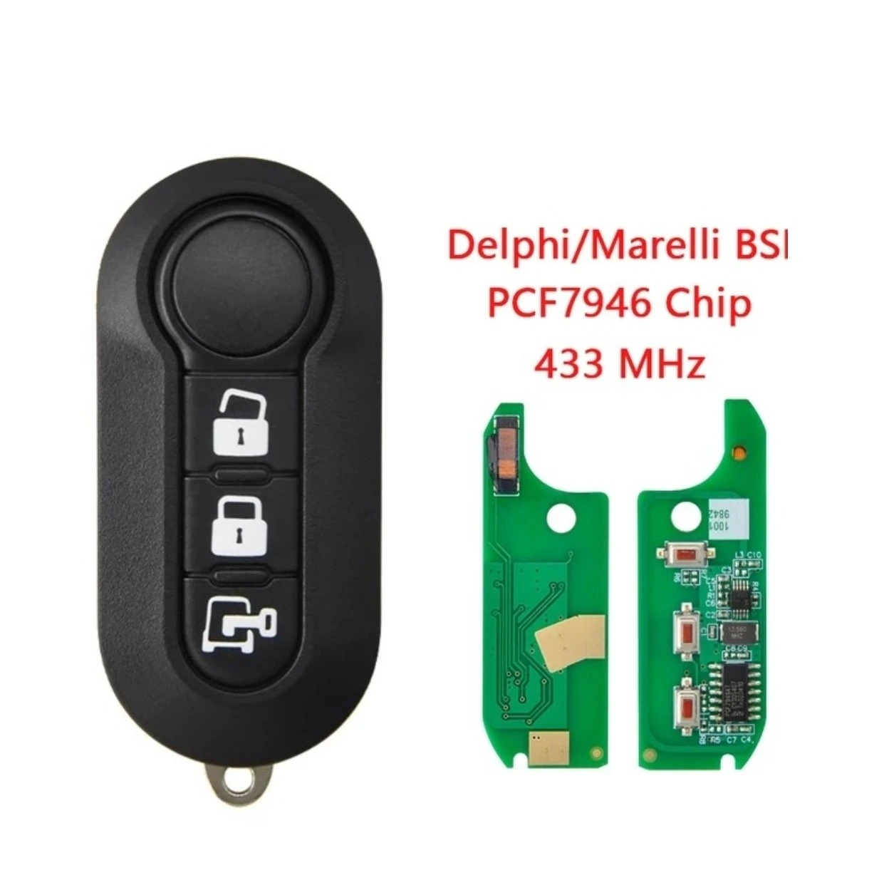 Car Remote Key For Fiat MPV Bravo/Ducato 500 Doblo Qubo Grande Punto Citroen Jumper Peugeot Boxer 433.92 ASK ID46