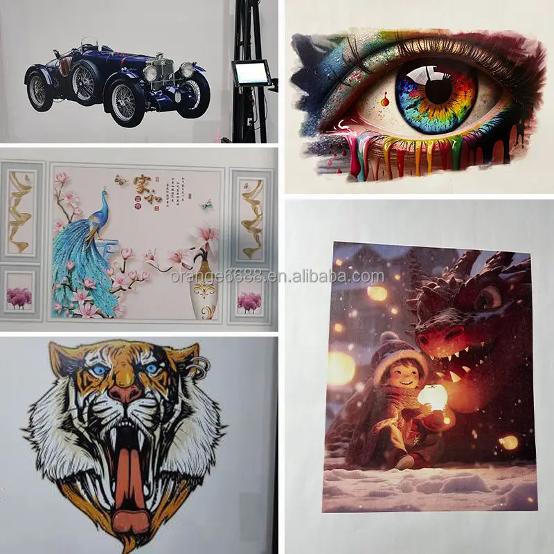 Automatic Vertical 3D Wall Painting Machine 6m*3m Stitching Printing Wall Inkjet Printer With