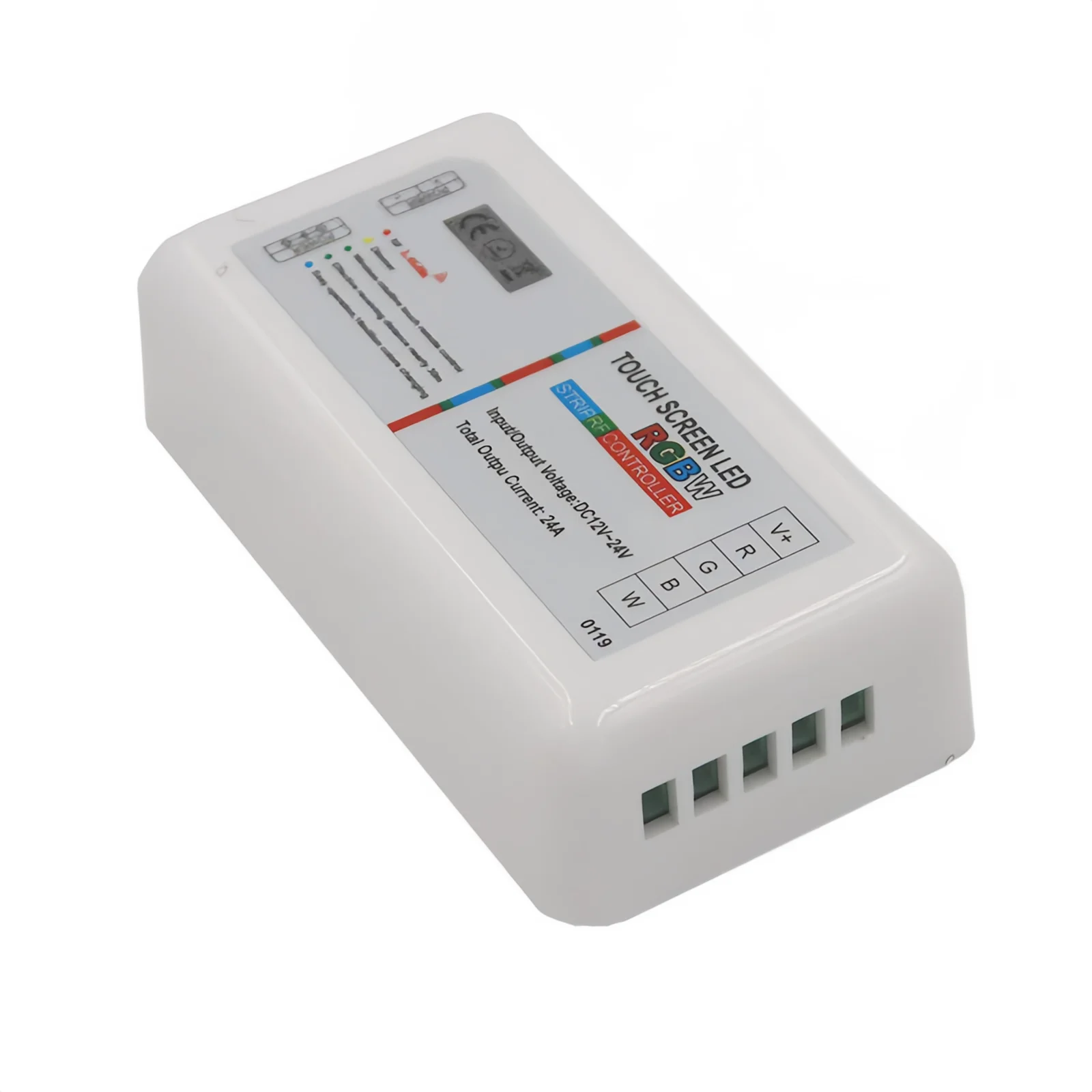 LED RGB Controller 2.4G RF Wireless 12-24V Full Touch Dimming Controller For RGB Strip Light