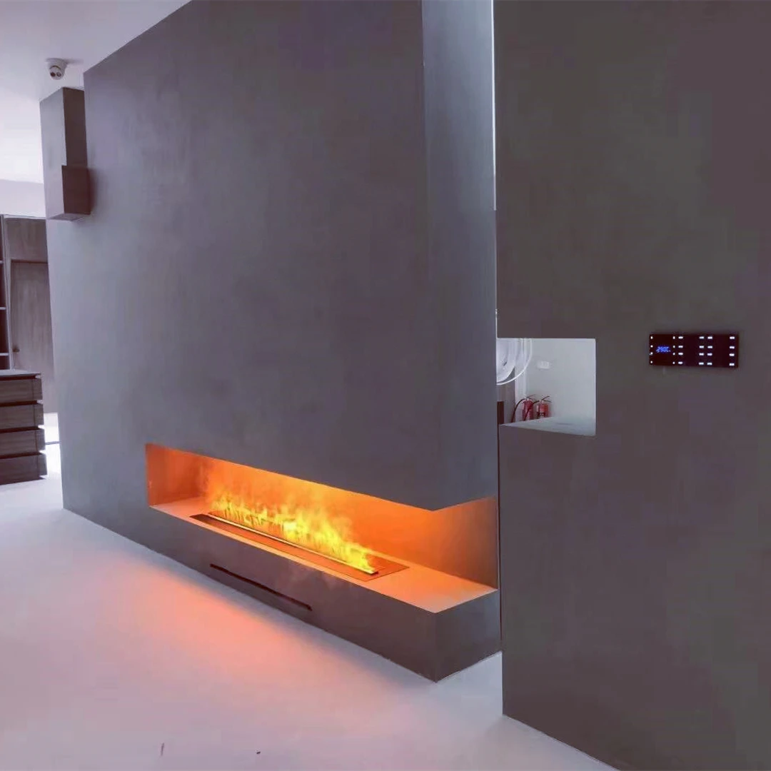 In September the new fireplace with remote control capacitor touch screen can control the flame color through the mobile phone