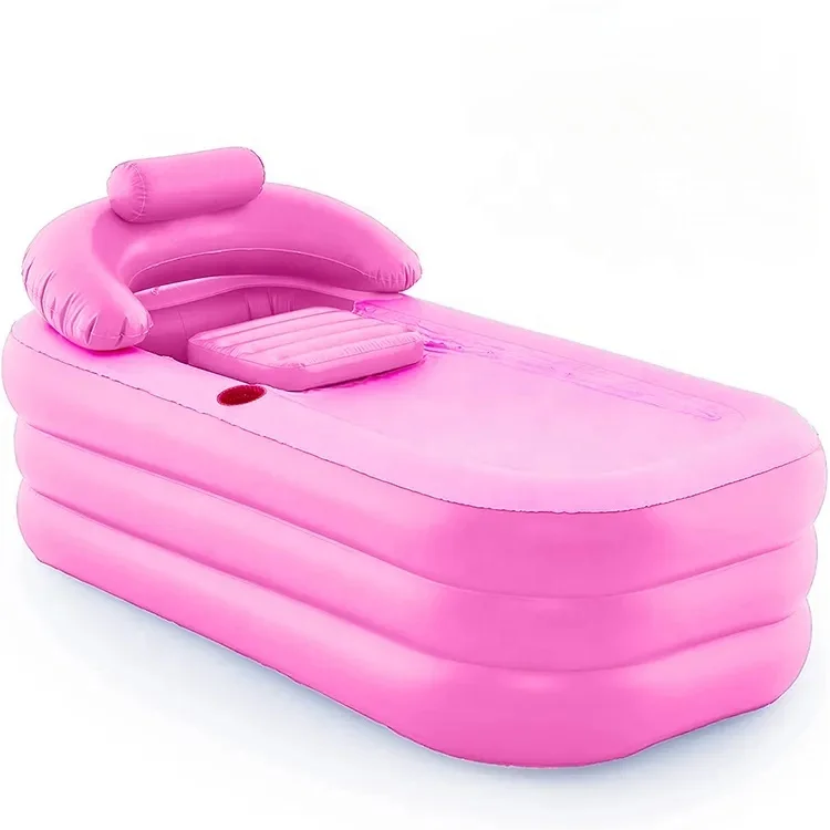 Folding Bath Tub for Adults 160cm PVC Inflatable Bathtub with Electric Air Pump