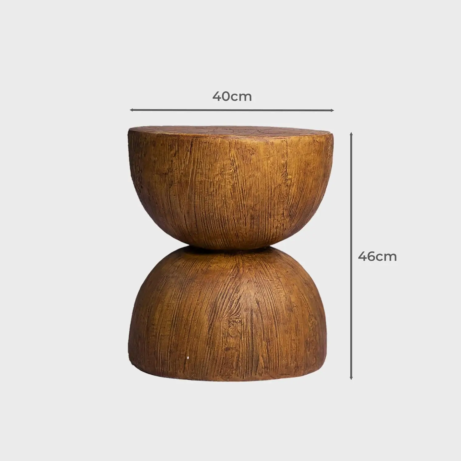 Stylish Sidekick for Any Sofa, Bed, or Little-Used Corner Natural Texture, and Elegant Style Wood Drum End Table
