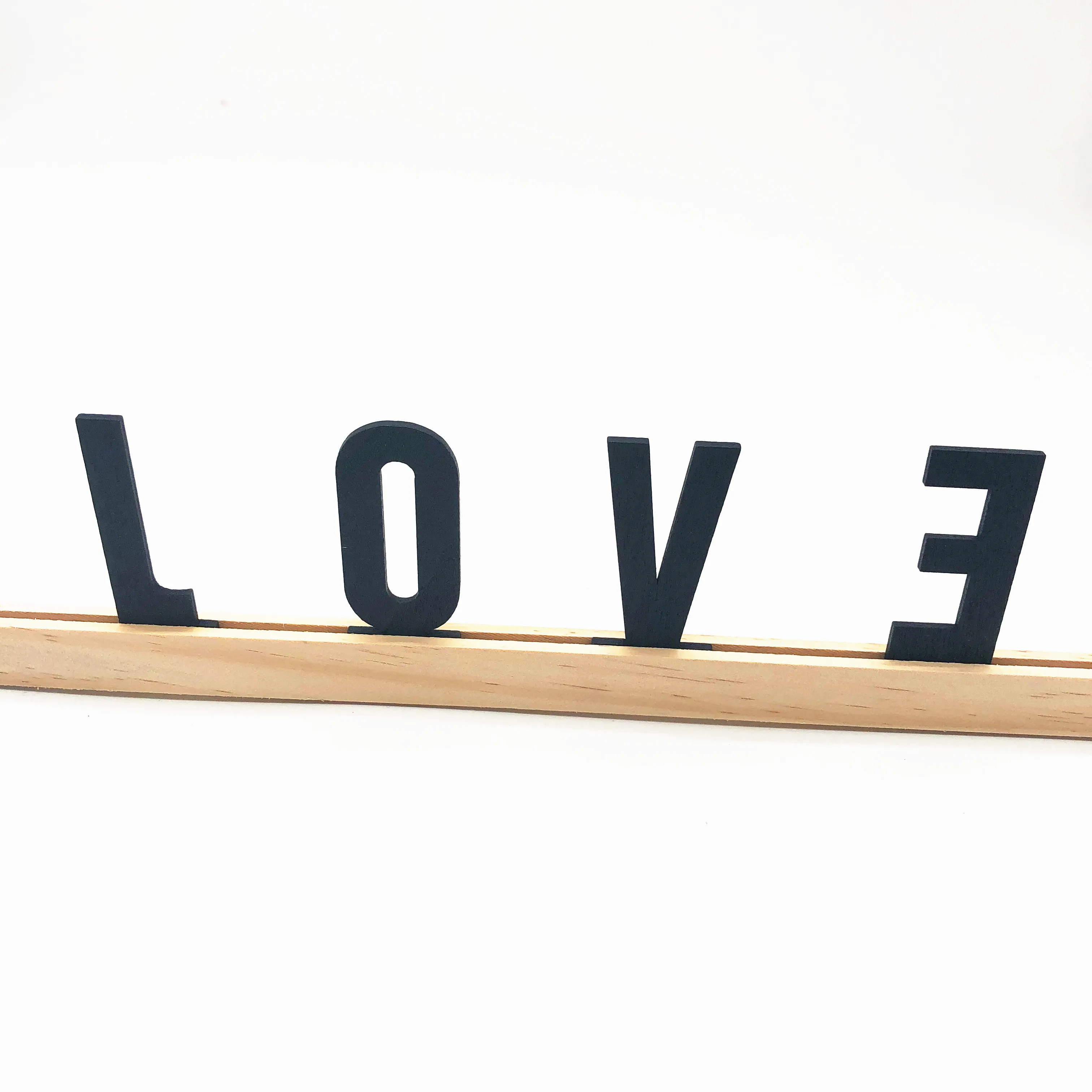 
Wooden alphabet letter decor Board Floating Shelf Wall Mounted Letter Ledge with Letters for Home Decoration 